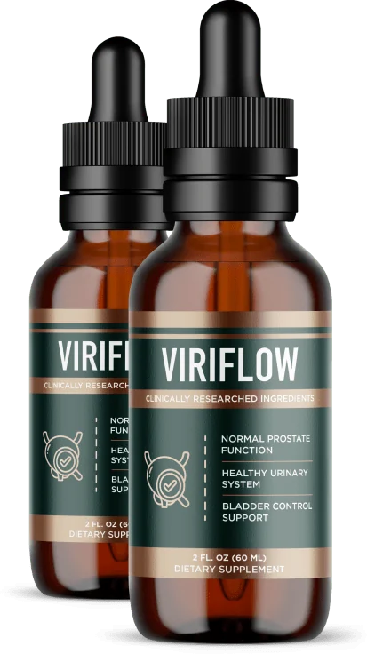 ViriFlow prostate and urinary wellness drops, two-bottle pack